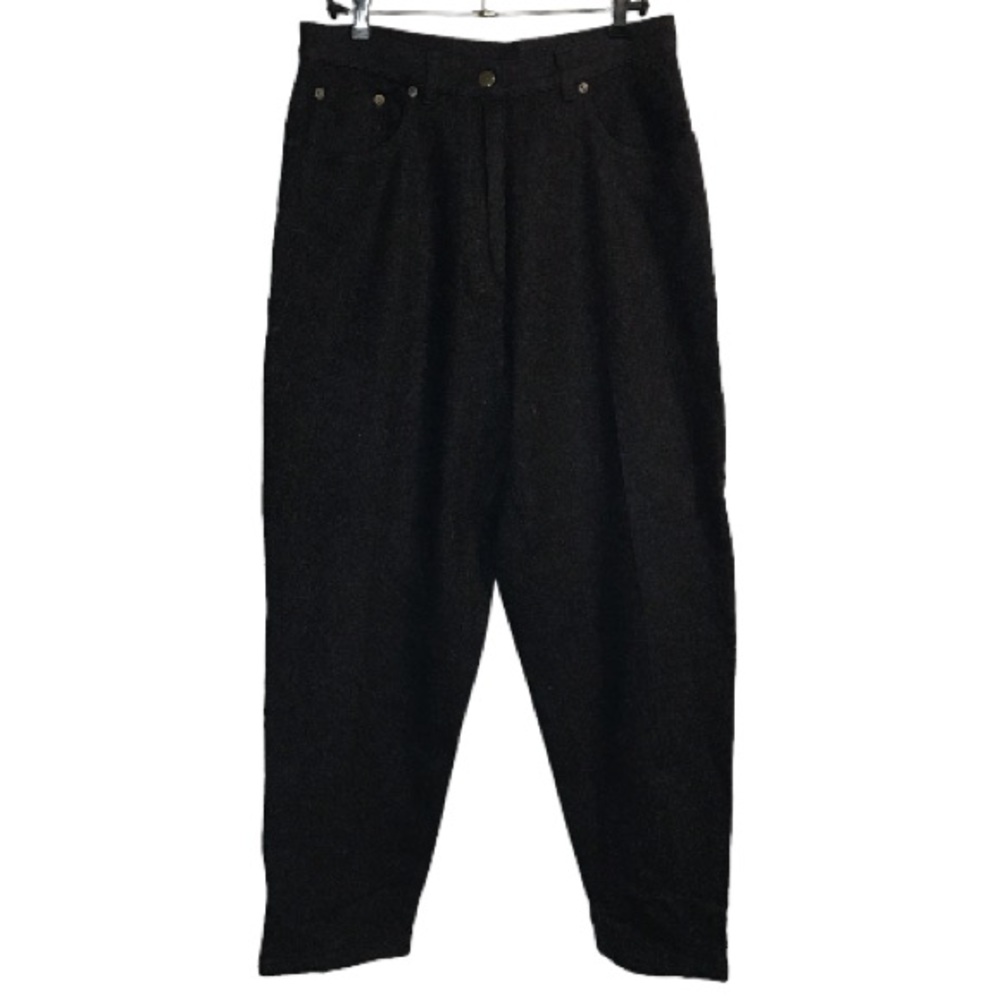 L.L.Bean Women’s Black High-rise 100% Wool Pants Regular Size 10